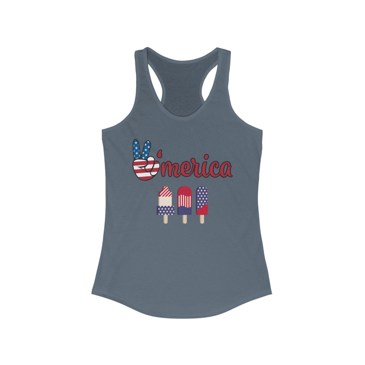 Patriotic Womens Racerback Tank 4th of July Top