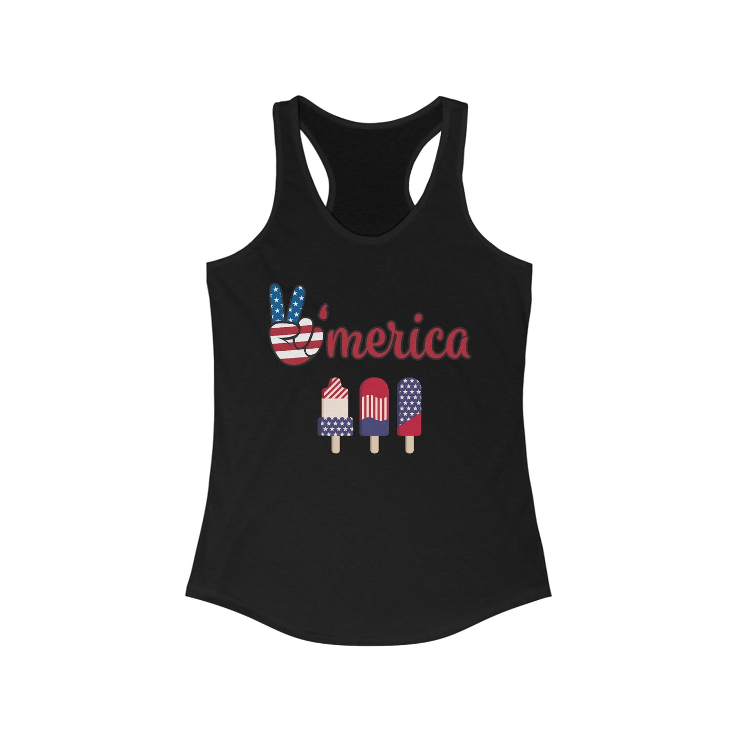 Patriotic Womens Racerback Tank 4th of July Top