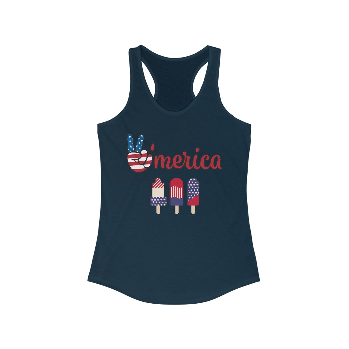 Patriotic Womens Racerback Tank 4th of July Top