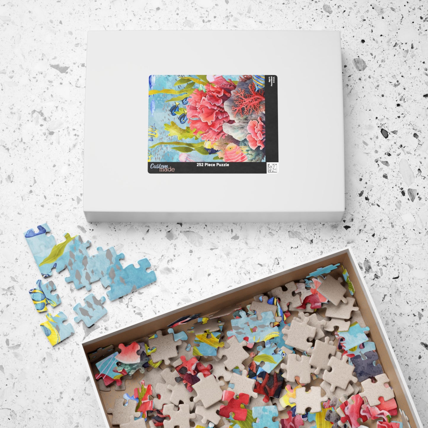 Vibrant Coral Reef Puzzle - Ocean Decor, Family Activity, Gift for Ocean Lovers, Underwater Art