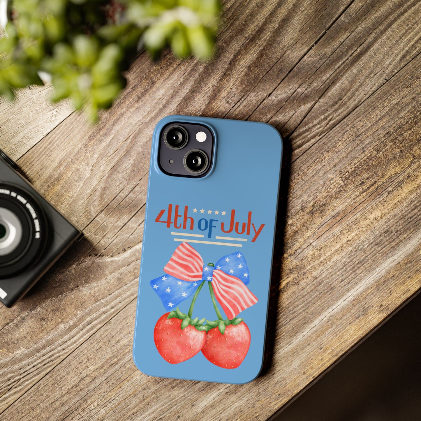 Patriotic Slim Phone Cases for 4th of July | Americana Accessories, Summer Gift, Holiday Celebration, Phone Protection