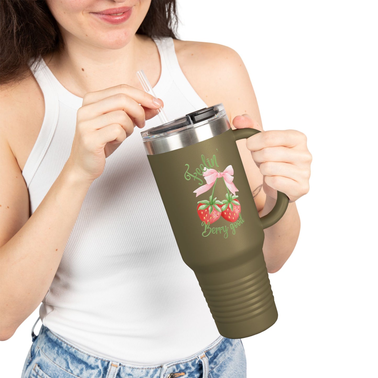 Feelin Berry Good Insulated 40oz Travel Mug
