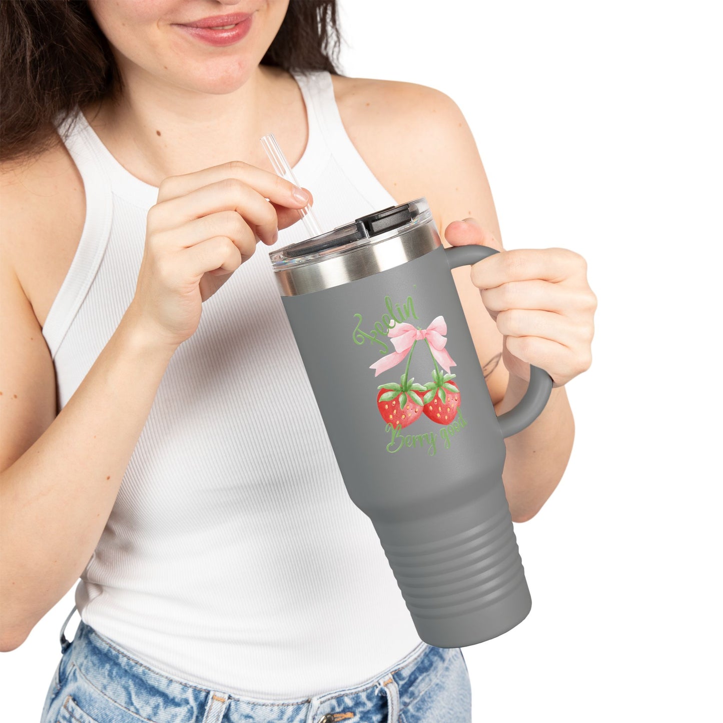 Feelin Berry Good Insulated 40oz Travel Mug