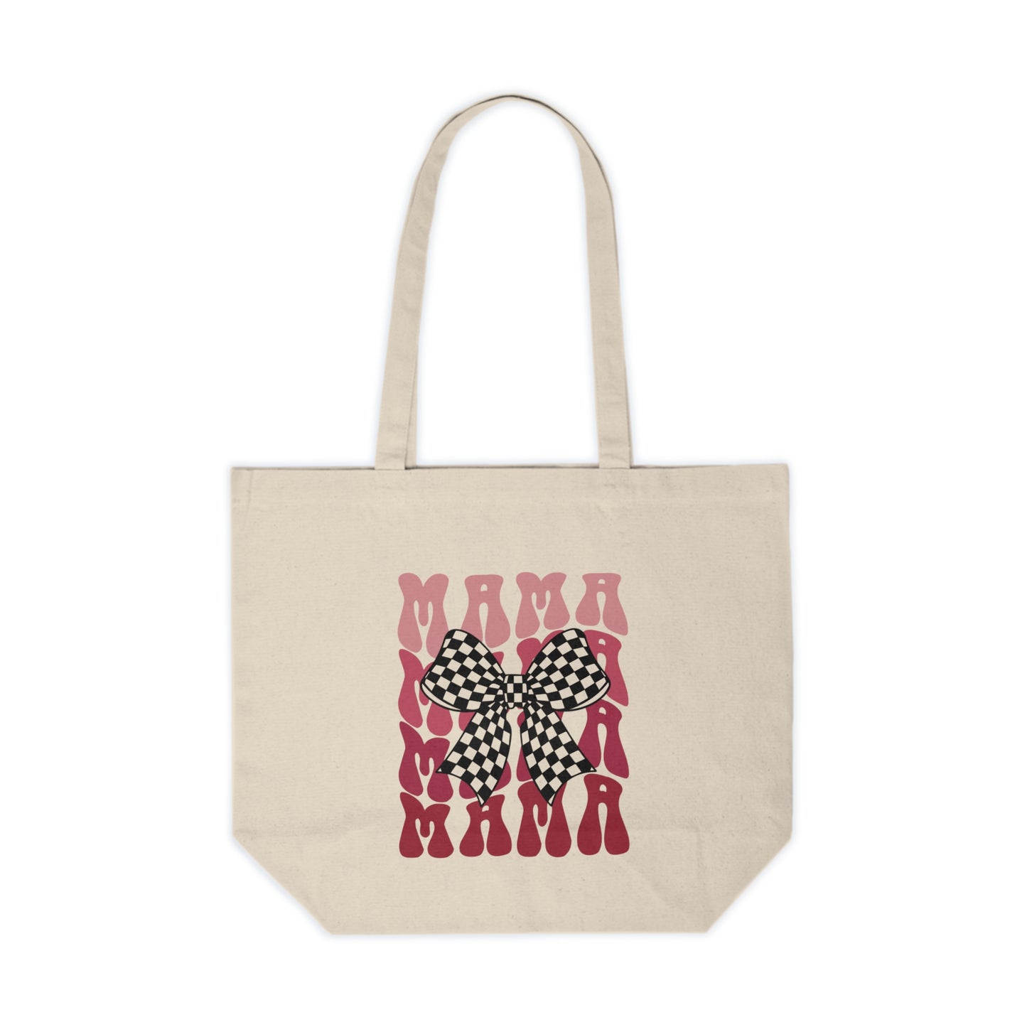 Chic Canvas Shopping Tote with Bow Design, Reusable Grocery Bag