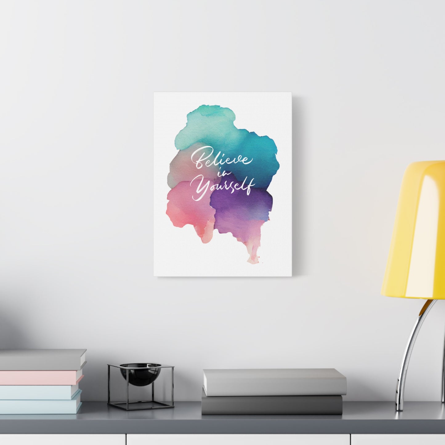 Inspirational Canvas Art - "Believe in Yourself" - Stretched Matte Wall Decor