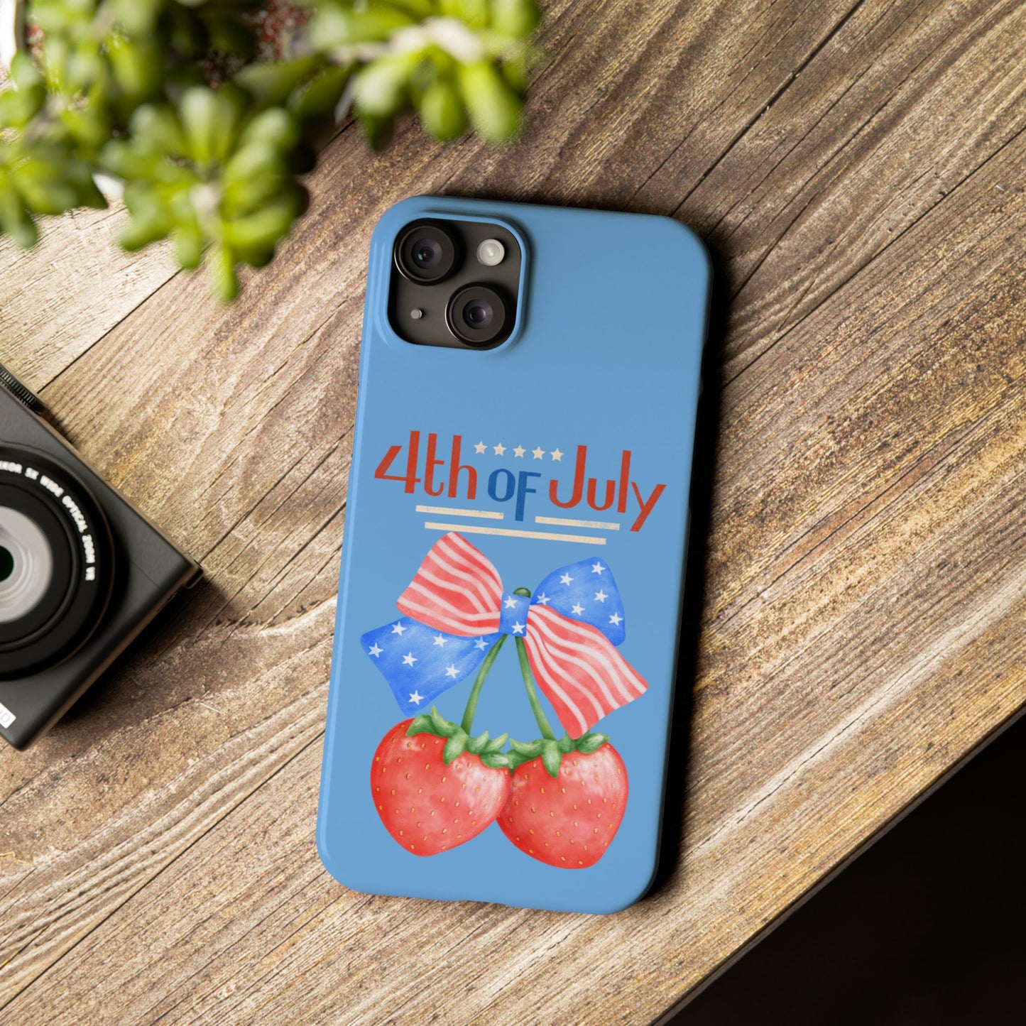 Patriotic Slim Phone Cases for 4th of July | Americana Accessories, Summer Gift, Holiday Celebration, Phone Protection