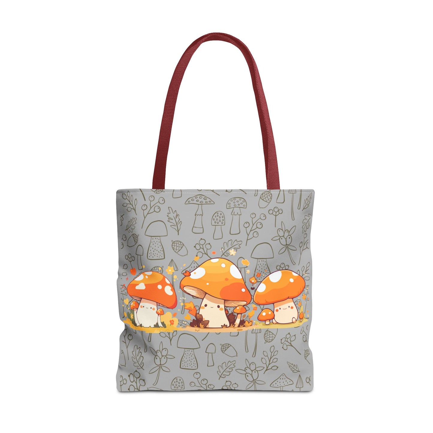 Cute Mushroom Tote Bag - Whimsical Nature Print for Eco-Friendly Style