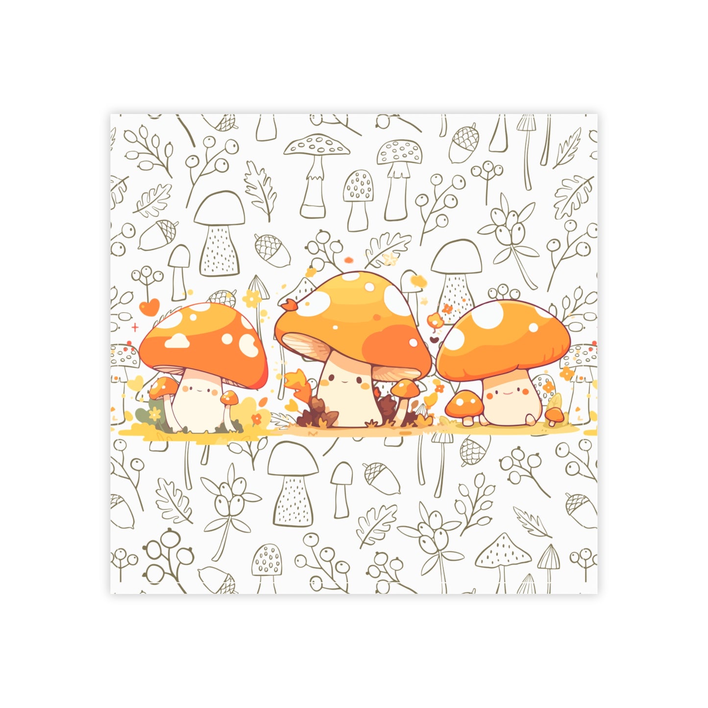 Cute Mushroom Post-it® Note Pads - Whimsical Sticky Notes for Nature Lovers