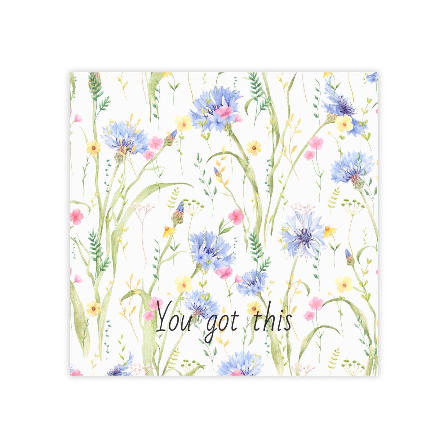 Inspirational Flowered Post-it® Note Pads - "You Got This"