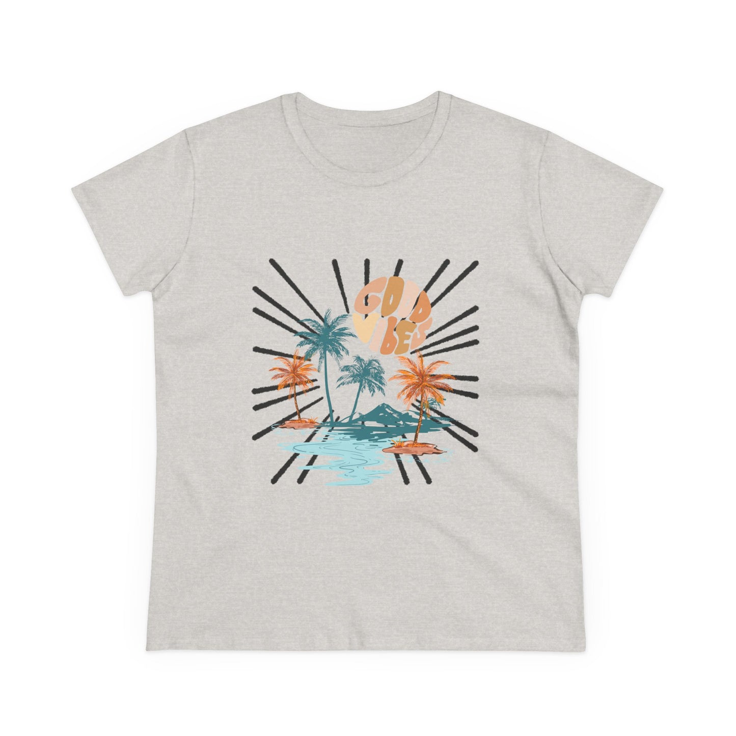 Gold Vibes Women's Cotton Tee - Casual Summer T-Shirt