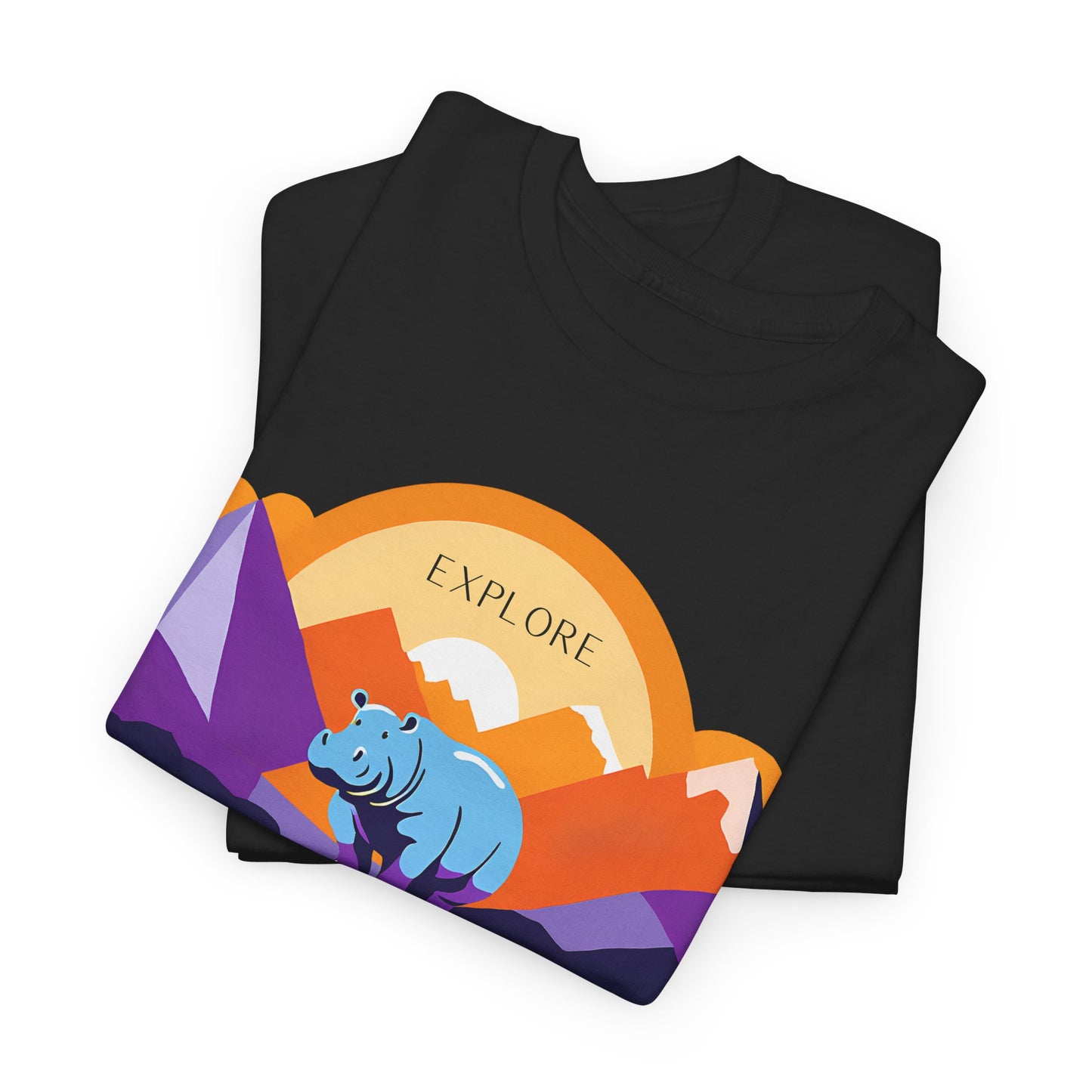 Exploring Hippo T-Shirt - Unisex Heavy Cotton Tee