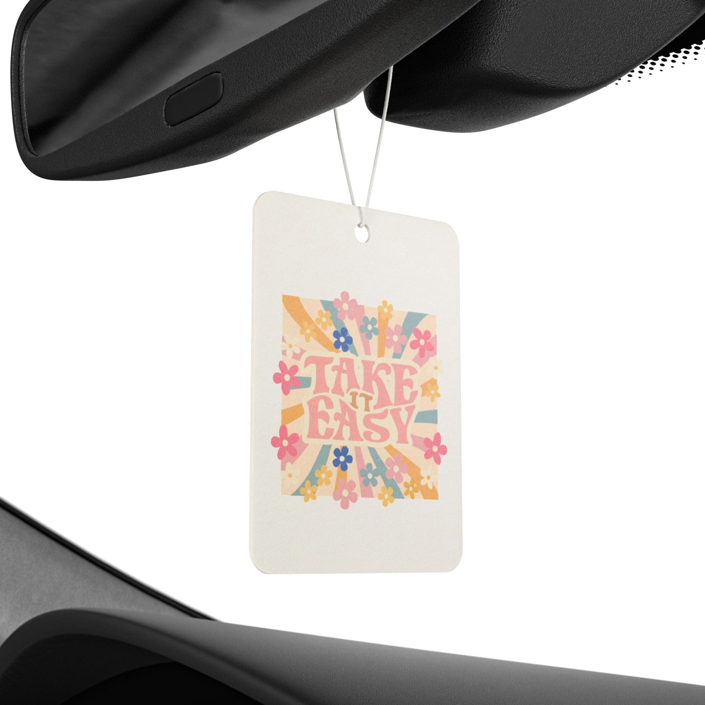 Take It Easy Floral Car Air Freshener - Relaxing Aromatherapy for Road Trips