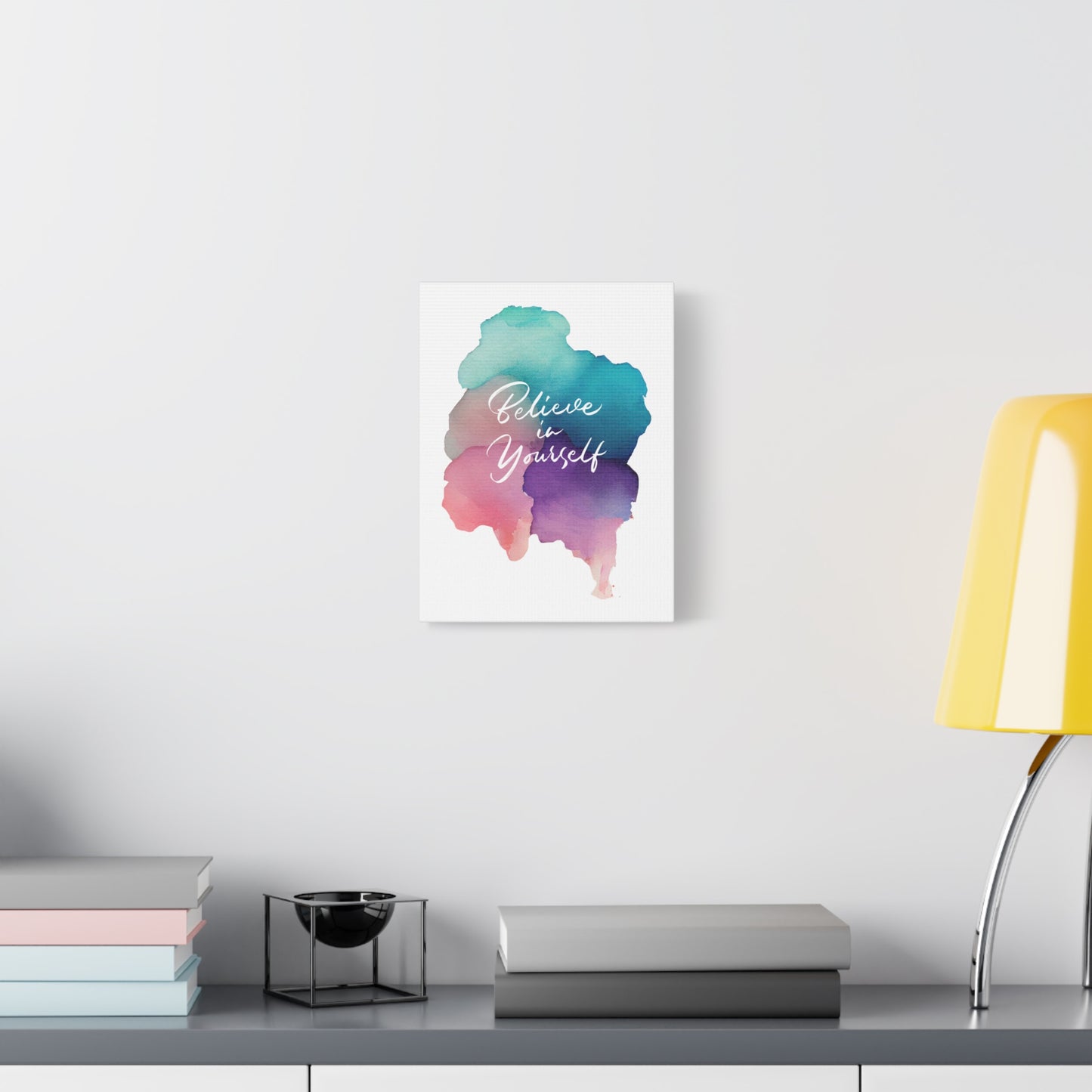 Inspirational Canvas Art - "Believe in Yourself" - Stretched Matte Wall Decor