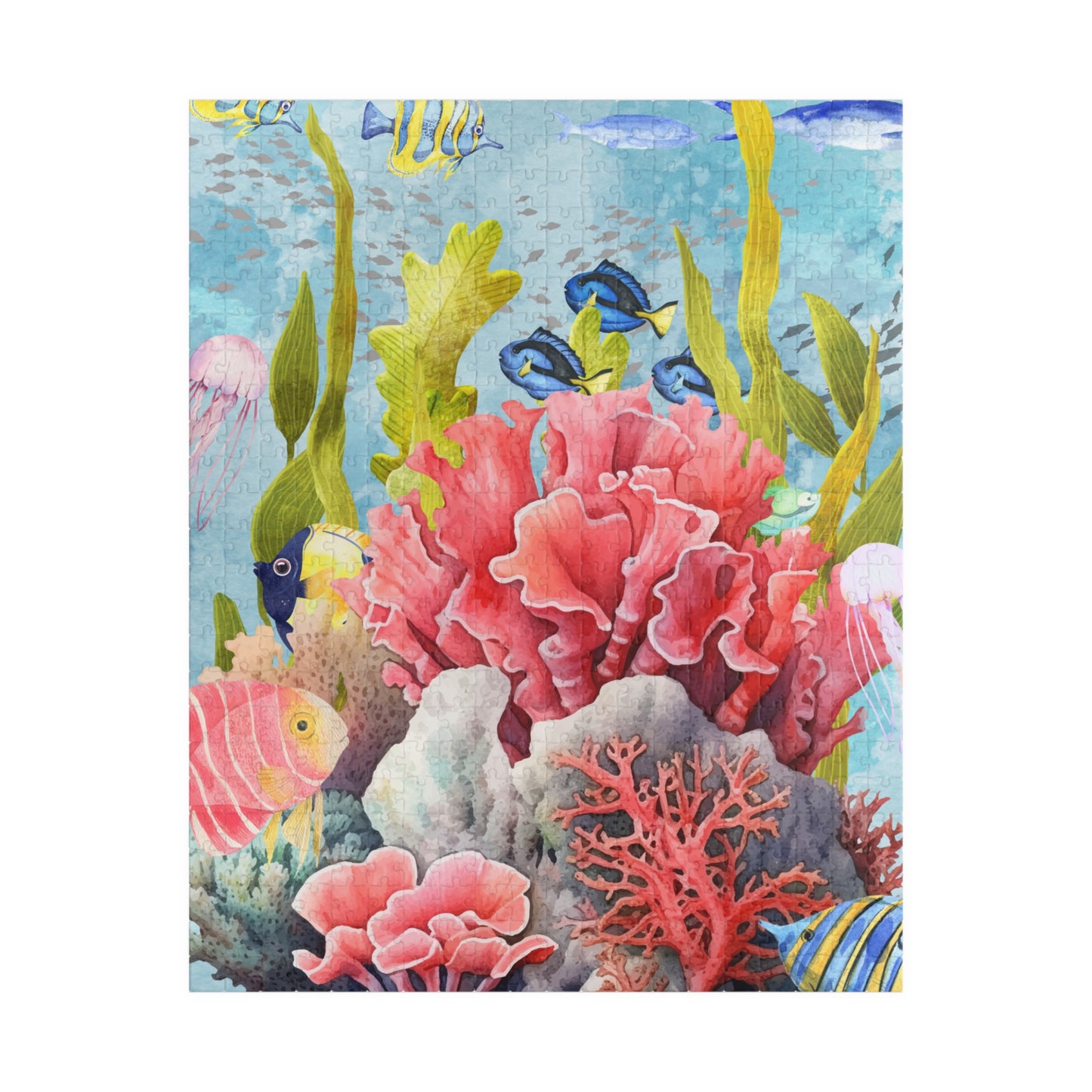 Vibrant Coral Reef Puzzle - Ocean Decor, Family Activity, Gift for Ocean Lovers, Underwater Art