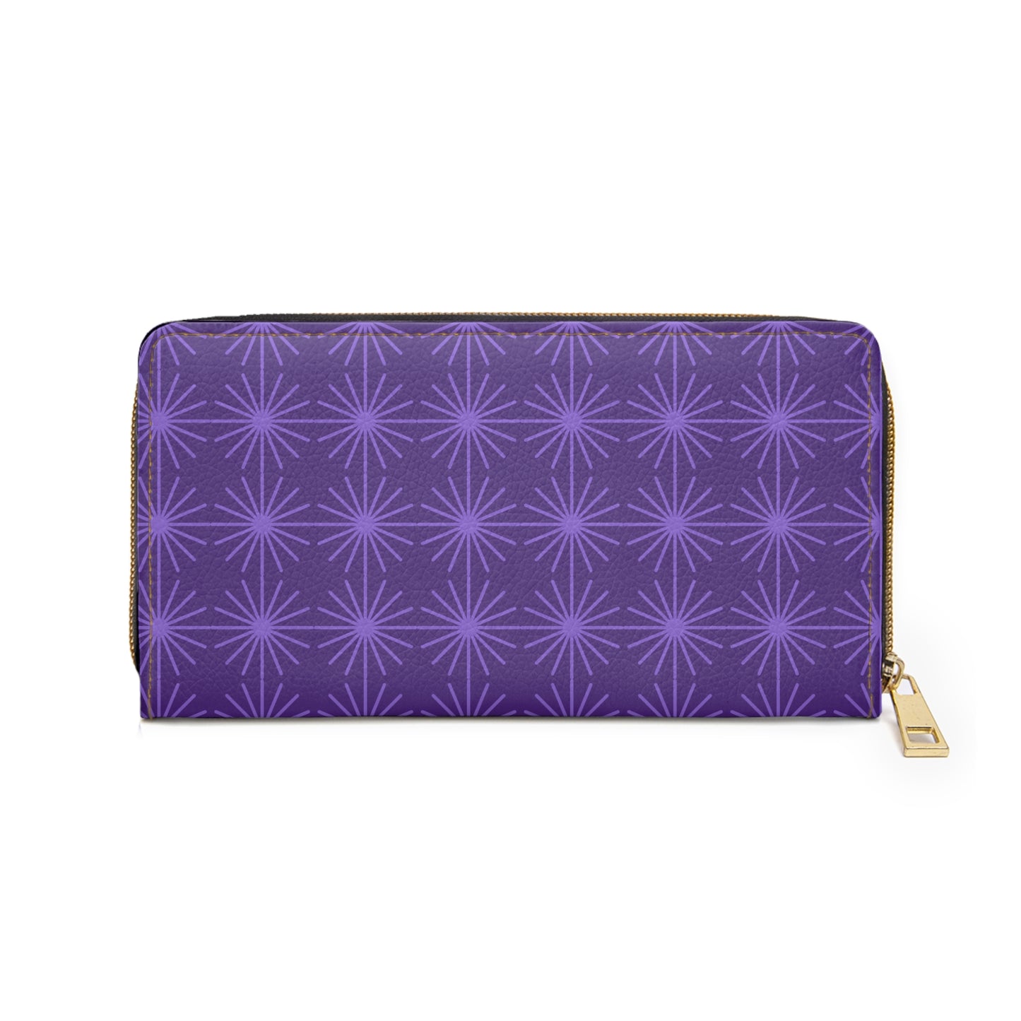 Purple Starburst Zipper Wallet - Stylish & Functional Accessory for Everyday Use
