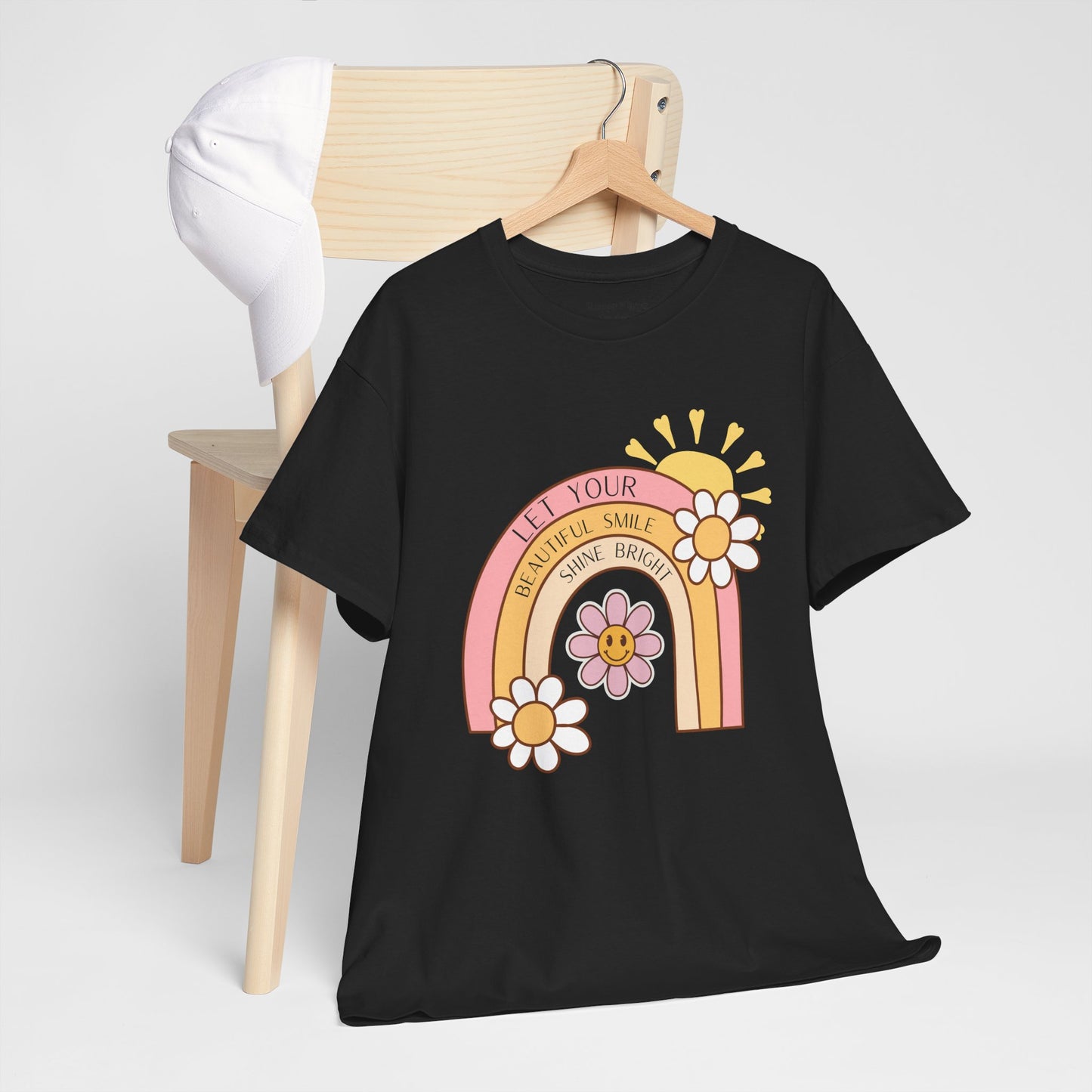 Rainbow Flower Unisex Tee - Let Your Beautiful Smile Shine Bright Design