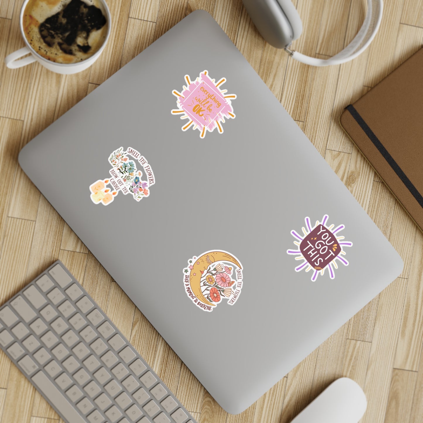 Positive affirmation sticker sheet, 10pcs