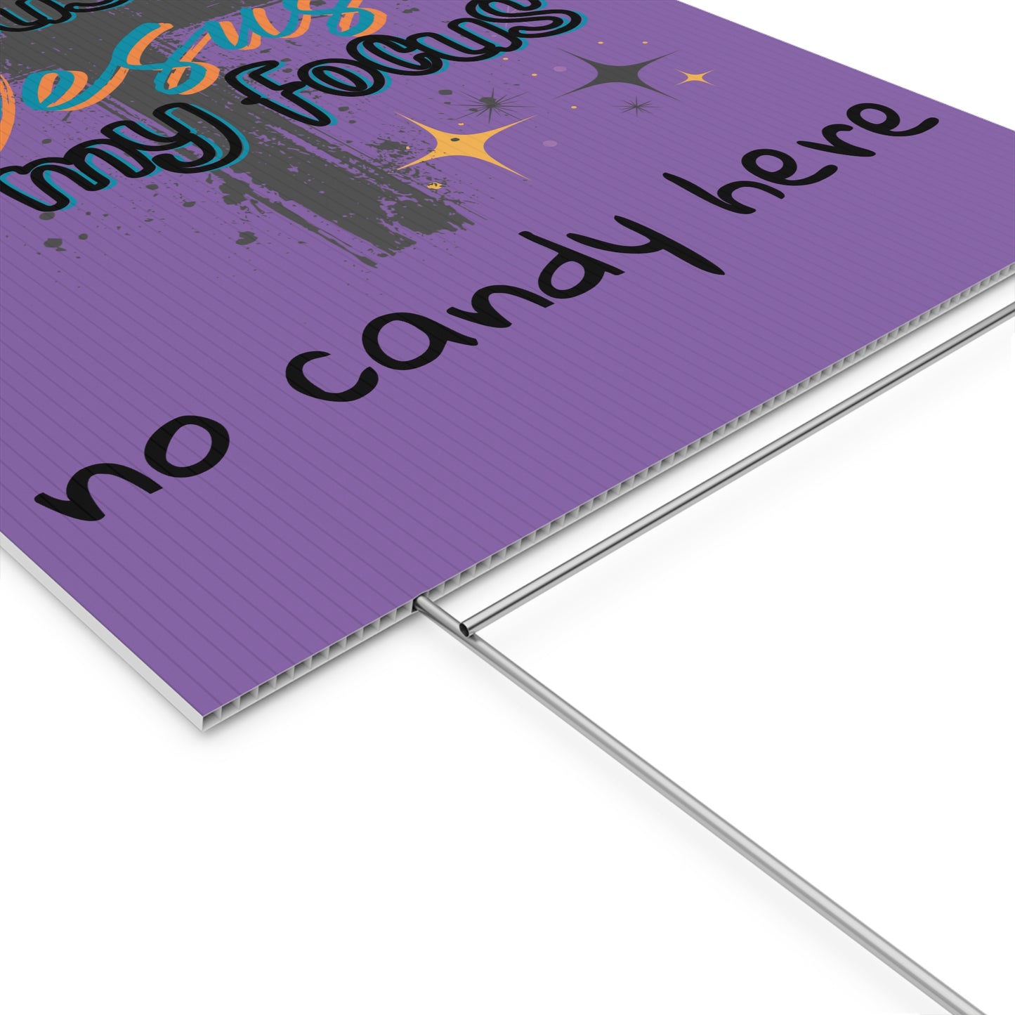 Christian Halloween Yard Sign- no candy here