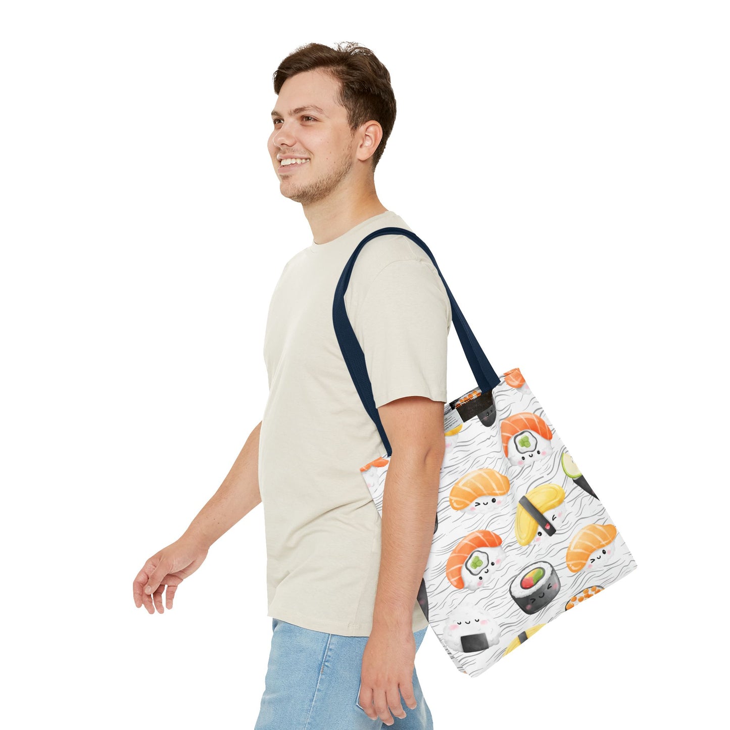 Cute Sushi Pattern Tote Bag - Perfect for Food Lovers