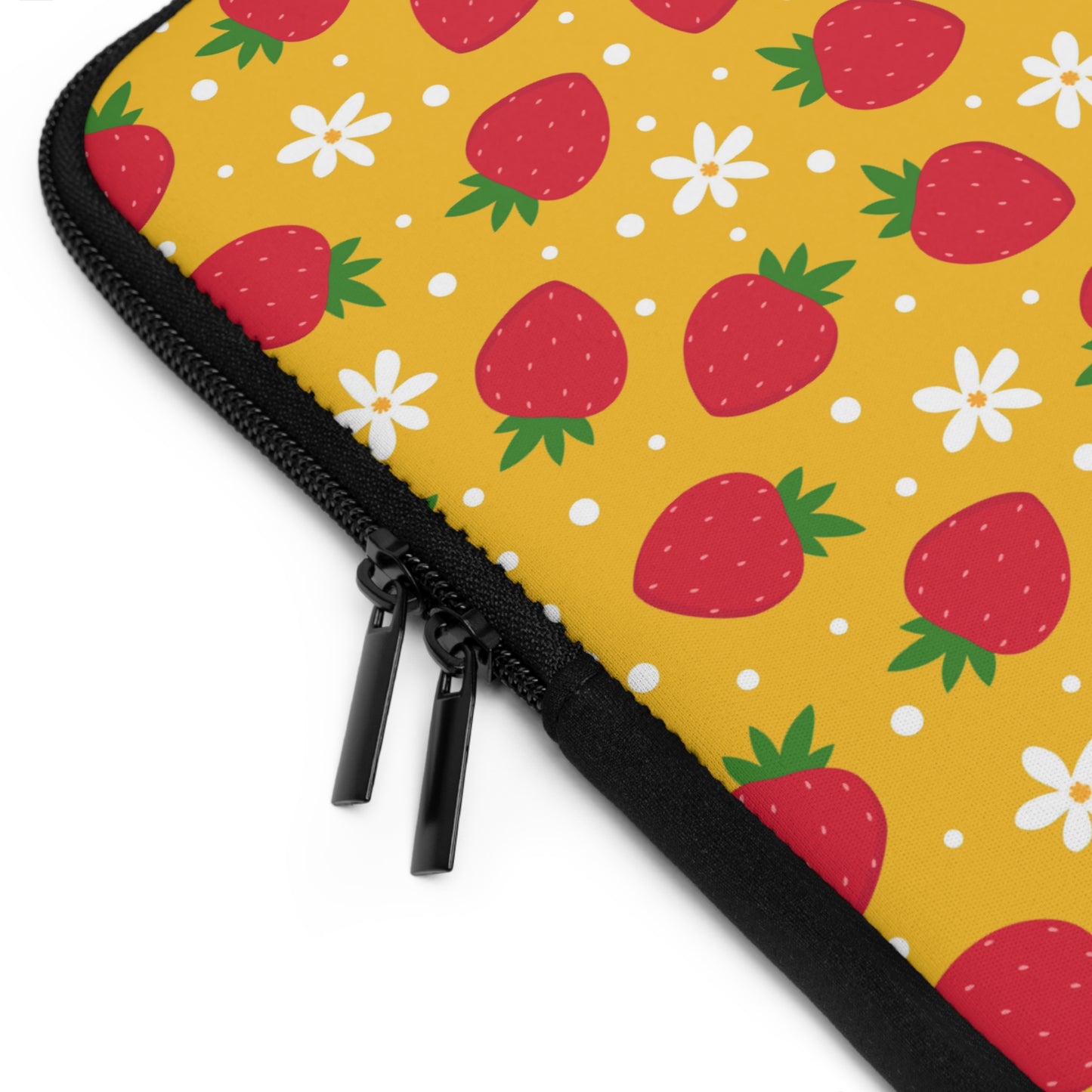 Strawberry Print Laptop Sleeve, Cute Tech Case