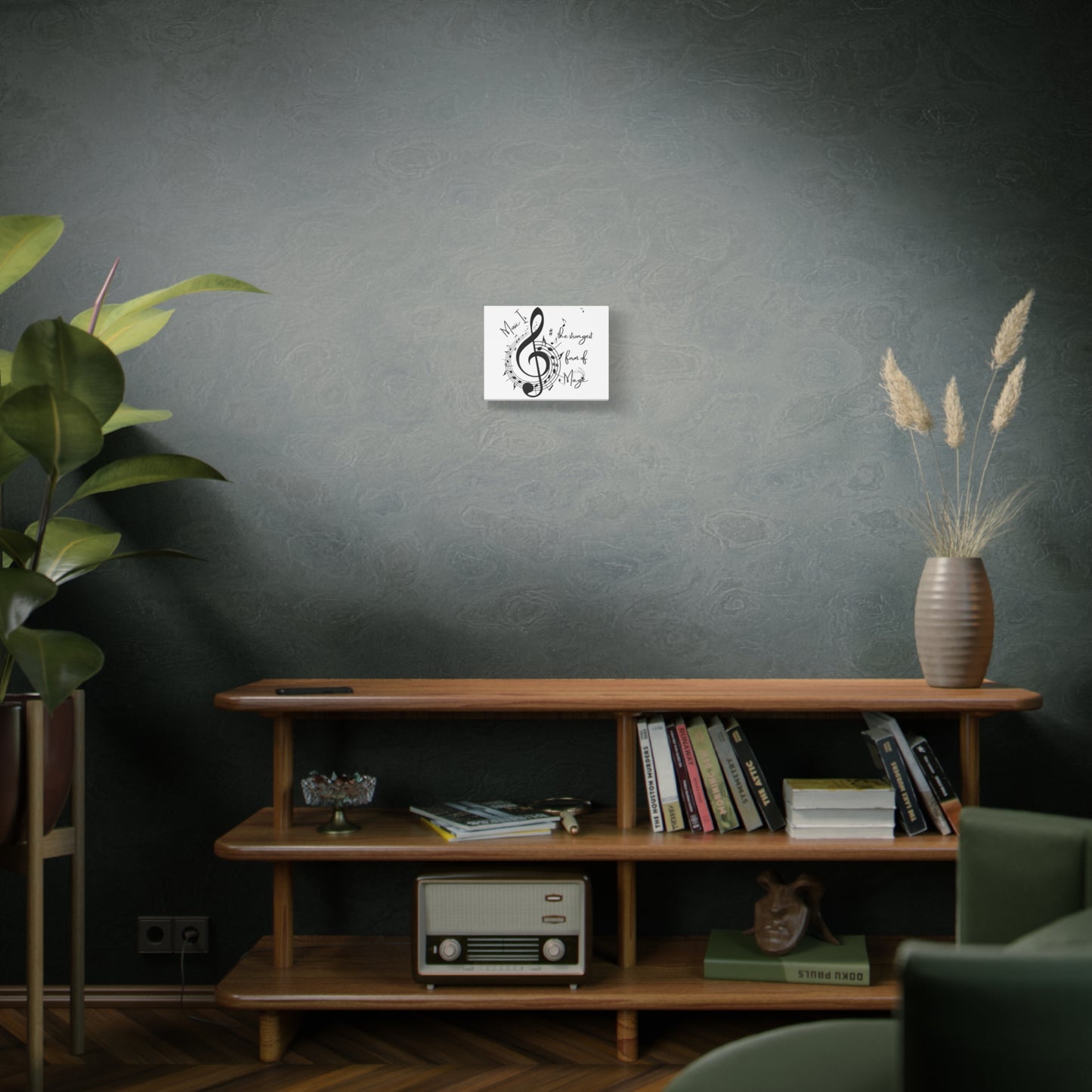 Musical Quote Canvas Art - "Music Is the Strongest Form of Magic"