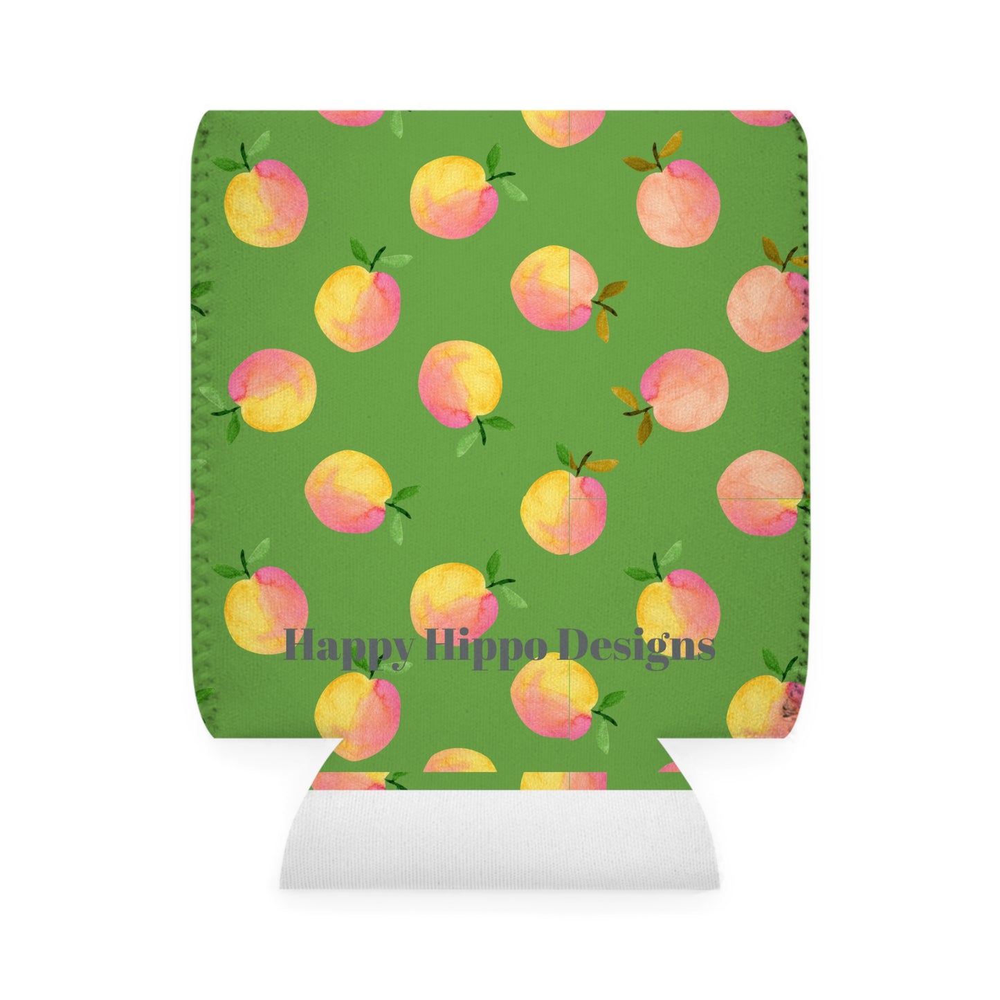 Peach Print Can Cooler Sleeve