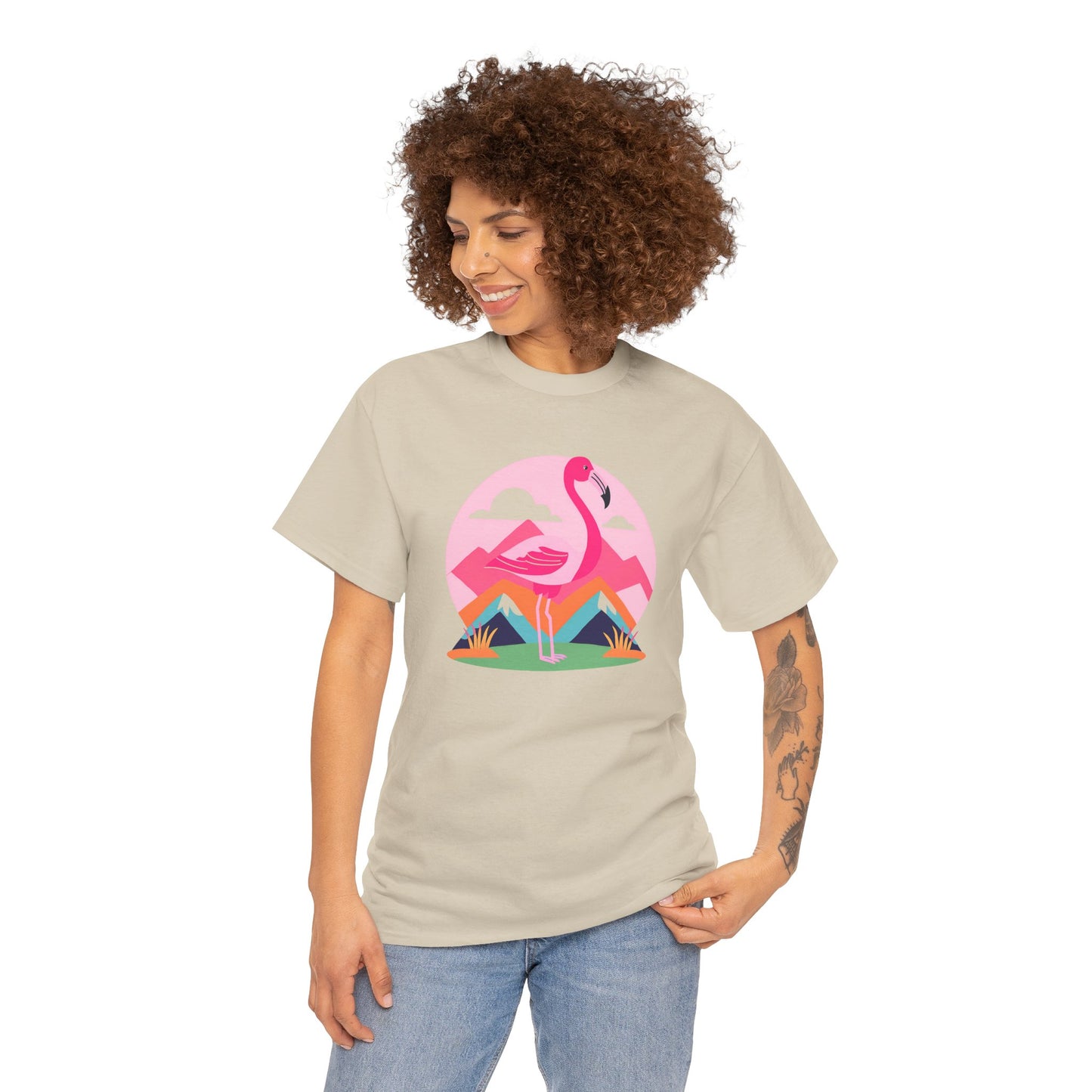 Flamingo Tee- Cotton T-shirt