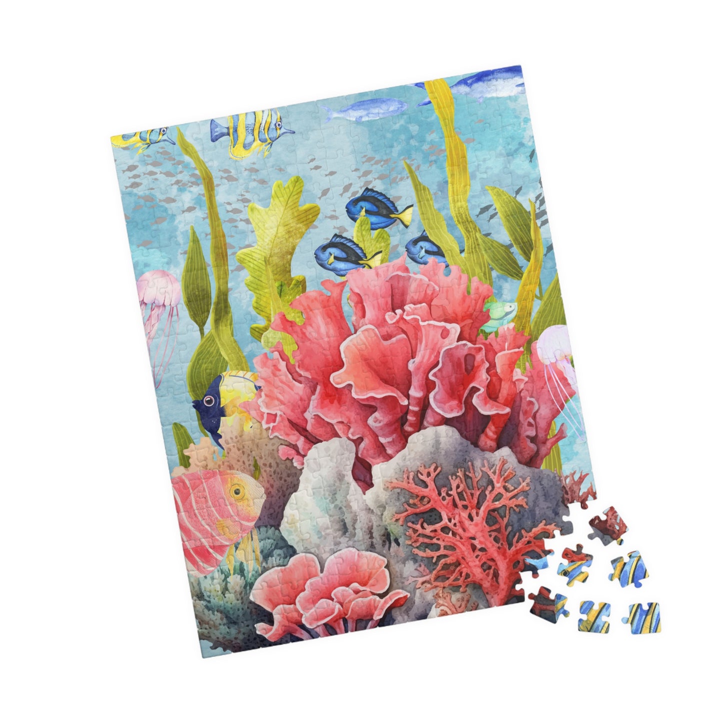 Vibrant Coral Reef Puzzle - Ocean Decor, Family Activity, Gift for Ocean Lovers, Underwater Art