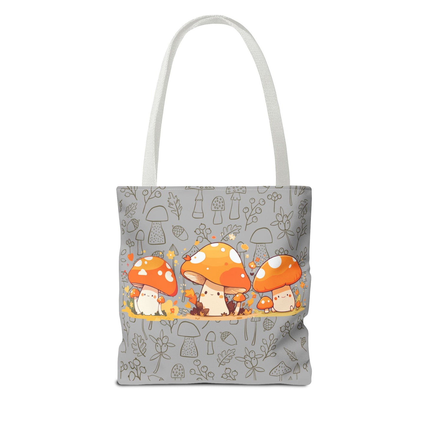 Cute Mushroom Tote Bag - Whimsical Nature Print for Eco-Friendly Style