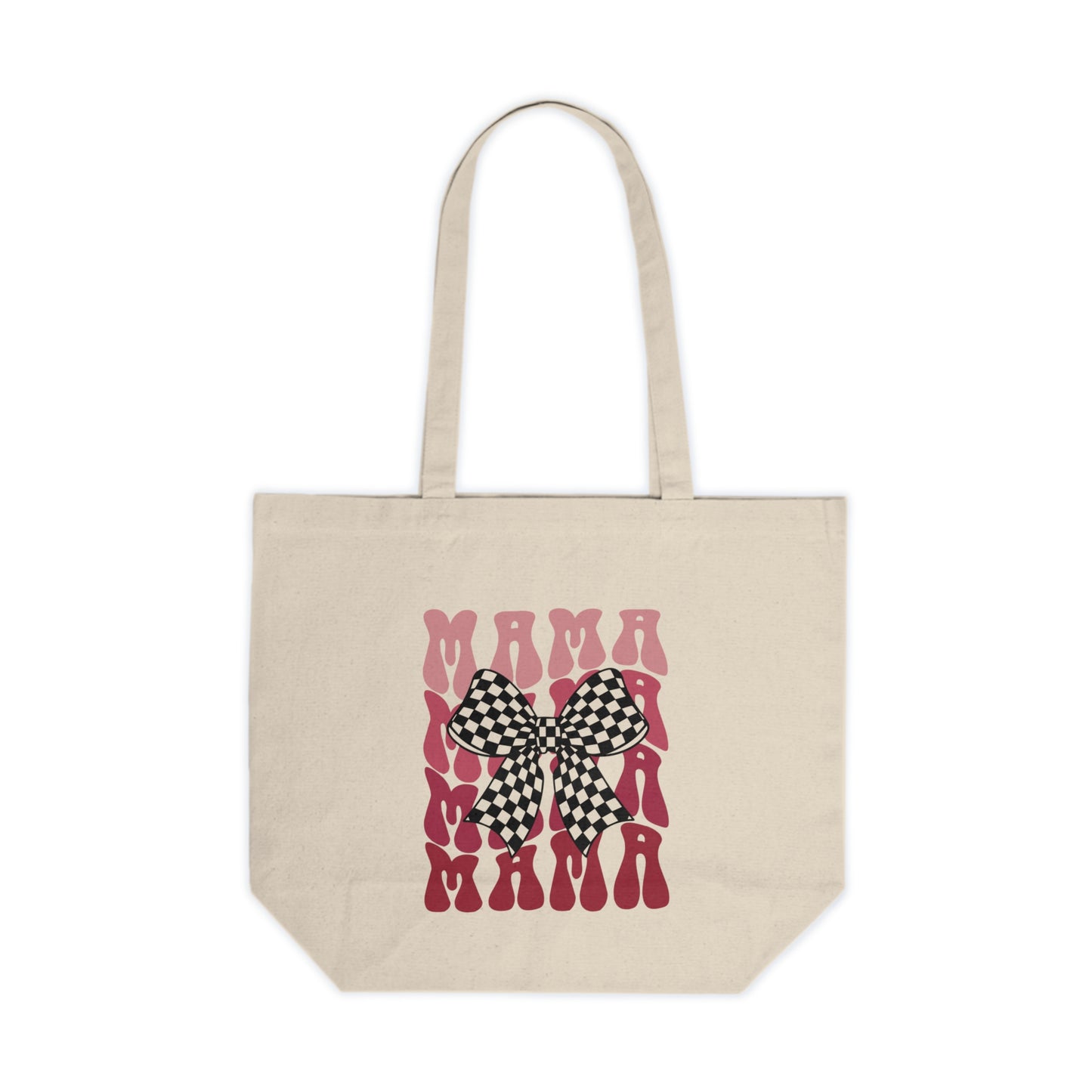 Chic Canvas Shopping Tote with Bow Design, Reusable Grocery Bag