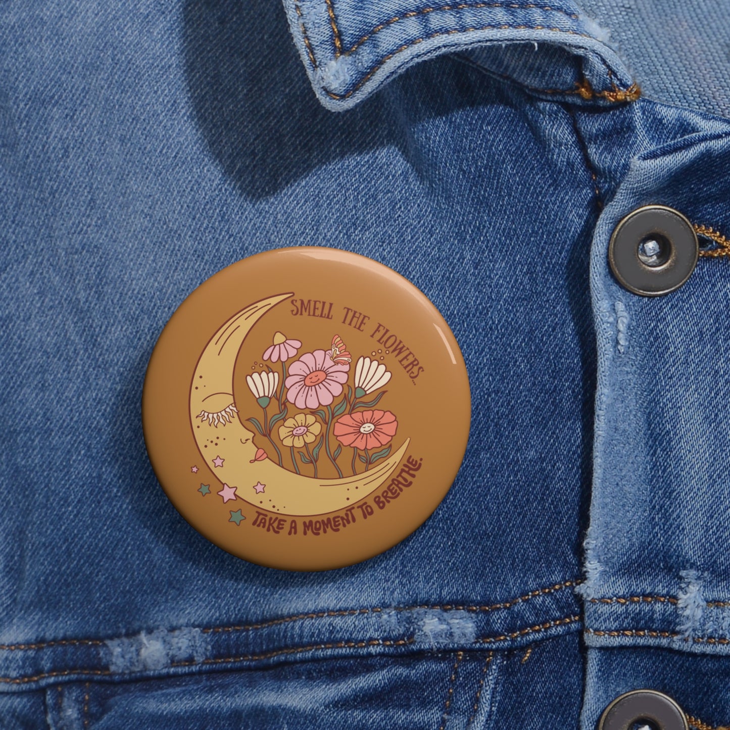 Just Breathe Classic Pin Buttons