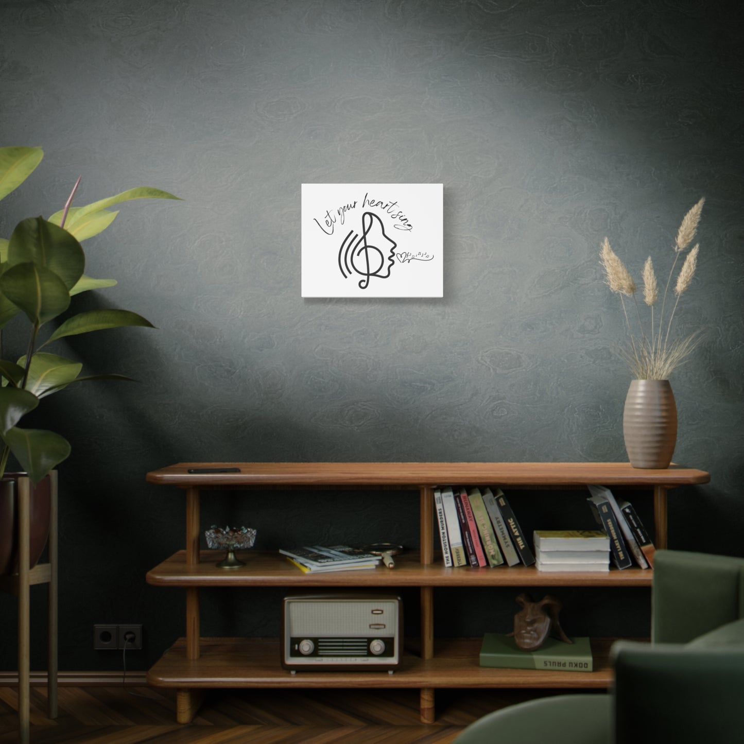 Inspirational Music Wall Art - 'Let Your Heart Sing' Canvas Print