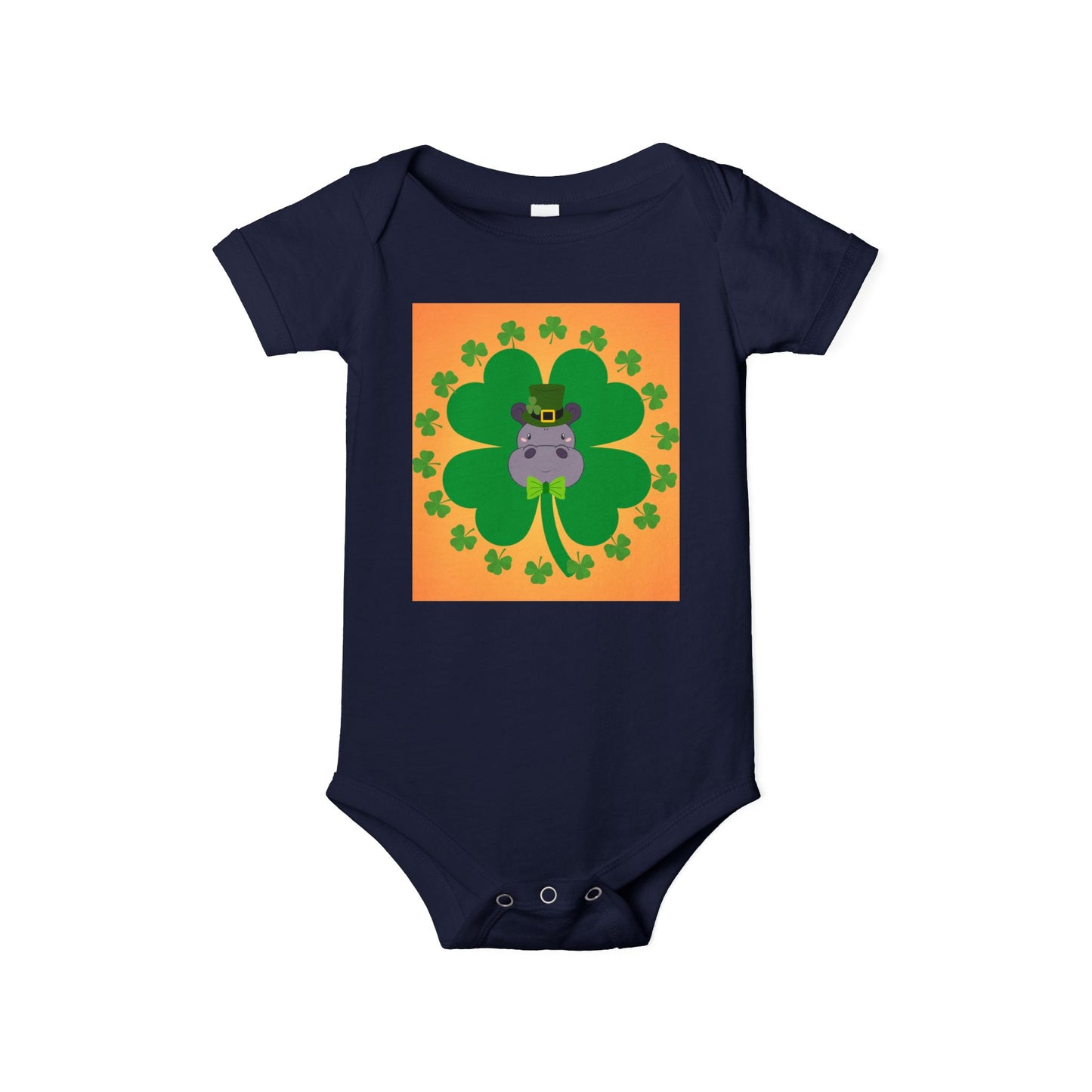 Infant Onesie - Pinch Proof Lucky Hippo