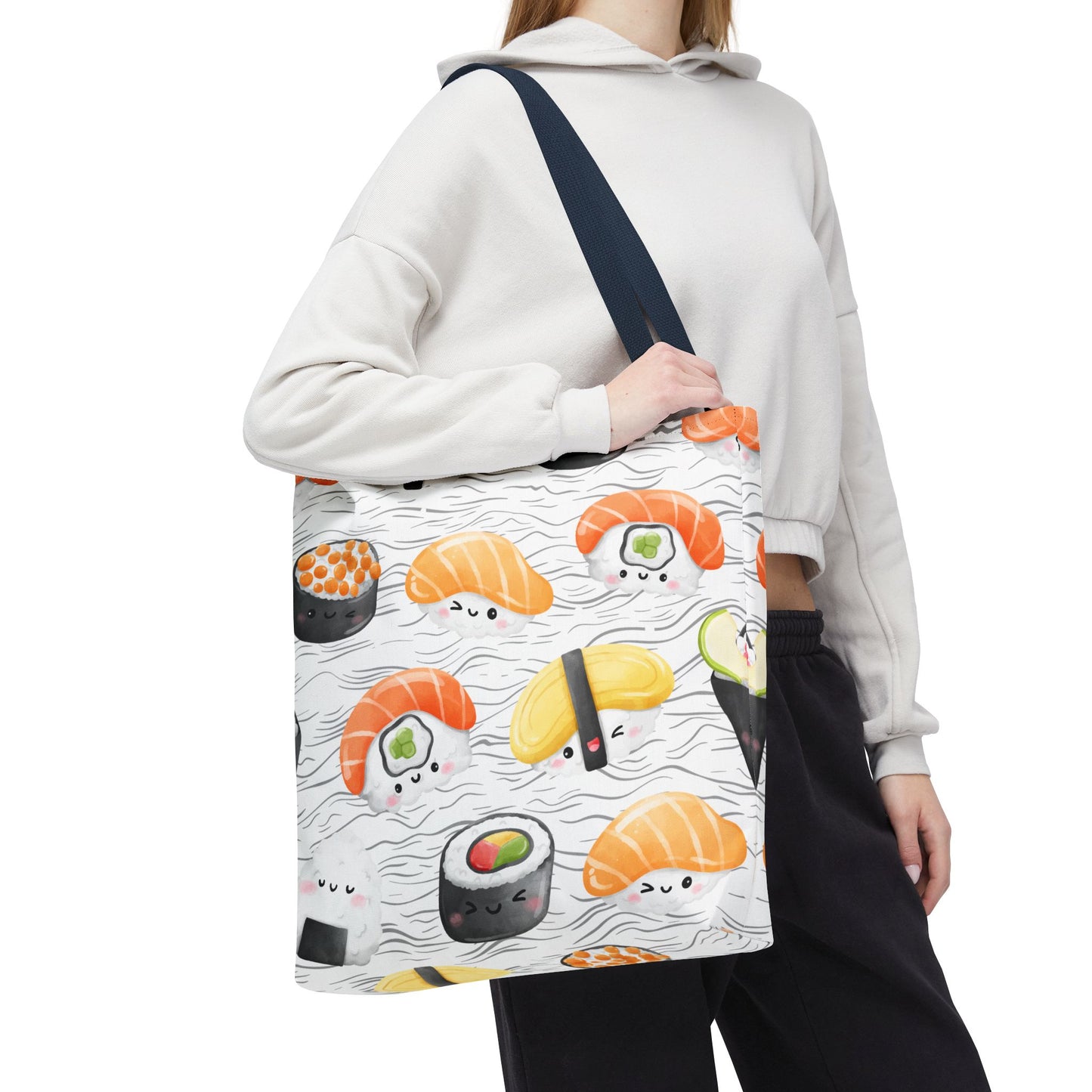 Cute Sushi Pattern Tote Bag - Perfect for Food Lovers