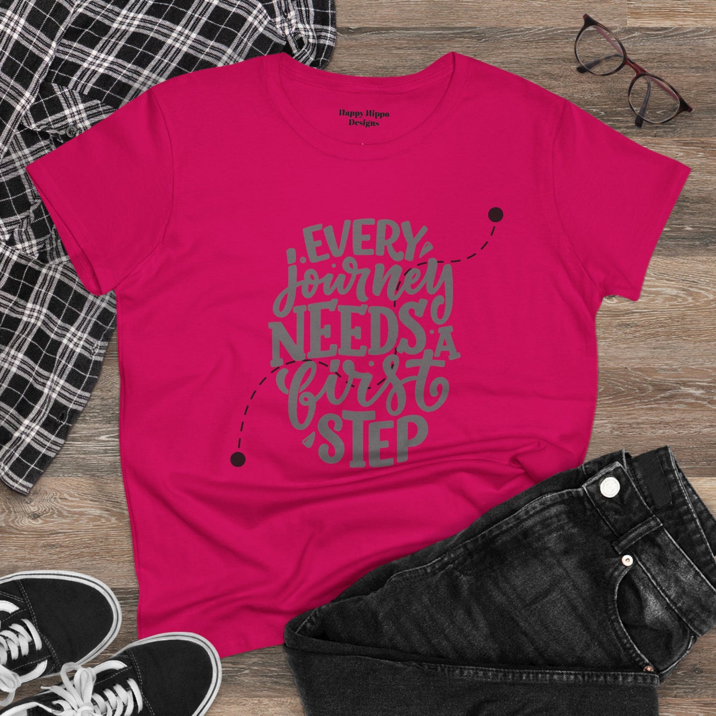 Inspirational Tee- 'Every Journey Needs a First Step'