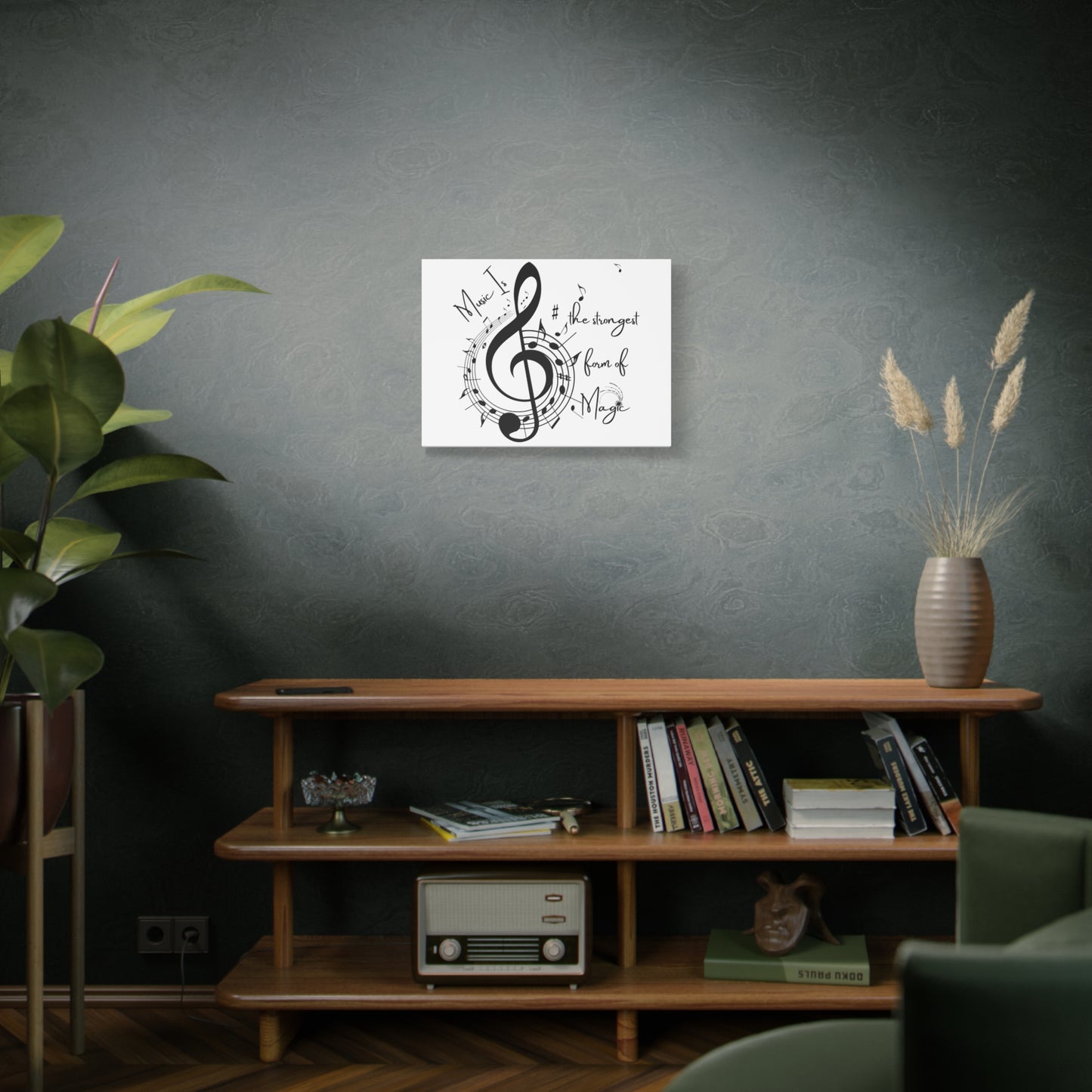 Musical Quote Canvas Art - "Music Is the Strongest Form of Magic"