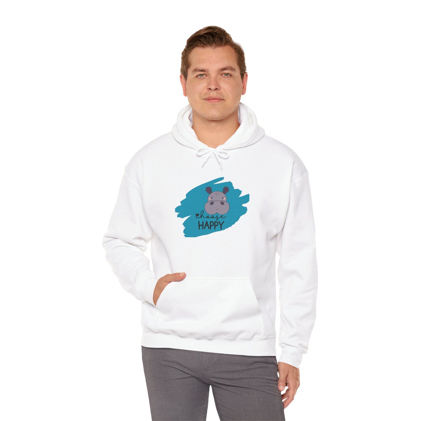 Hooded Sweatshirt - Choose Happy Choose Comfy