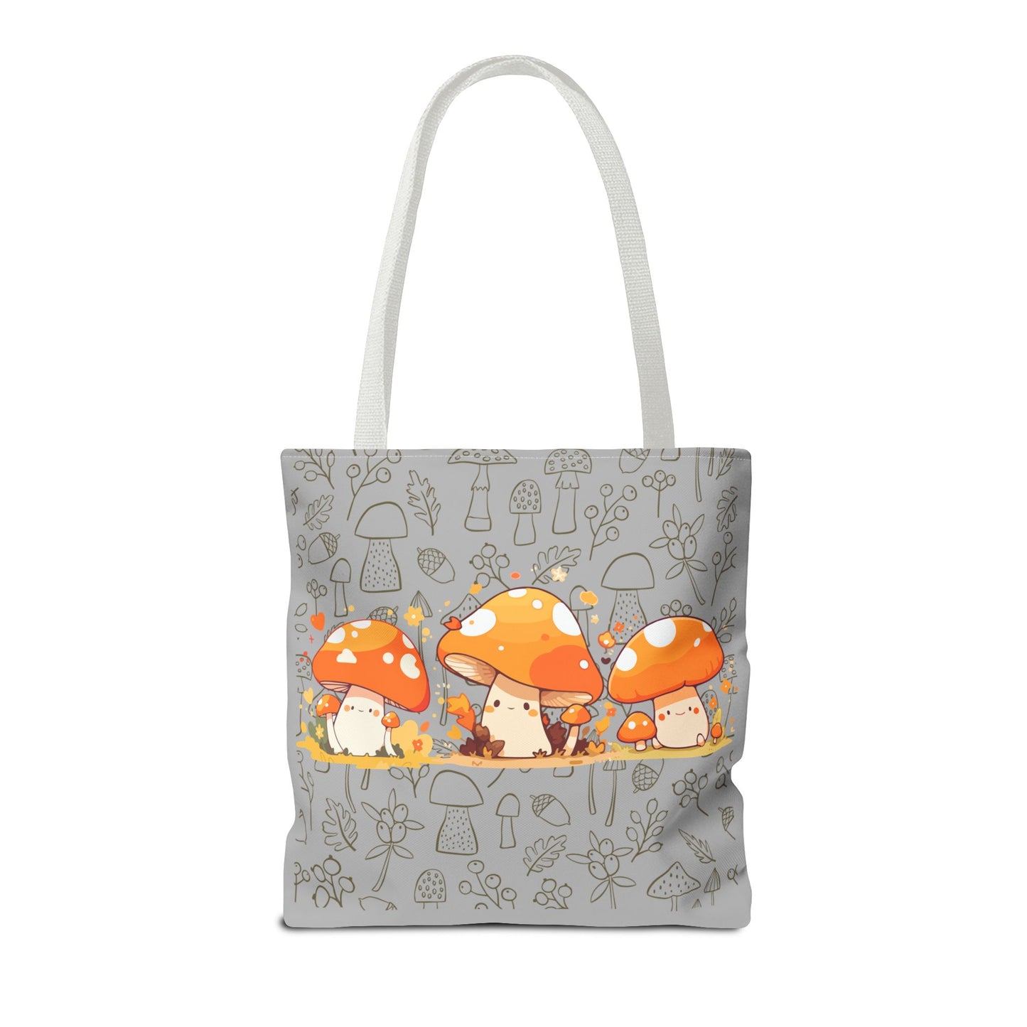 Cute Mushroom Tote Bag - Whimsical Nature Print for Eco-Friendly Style