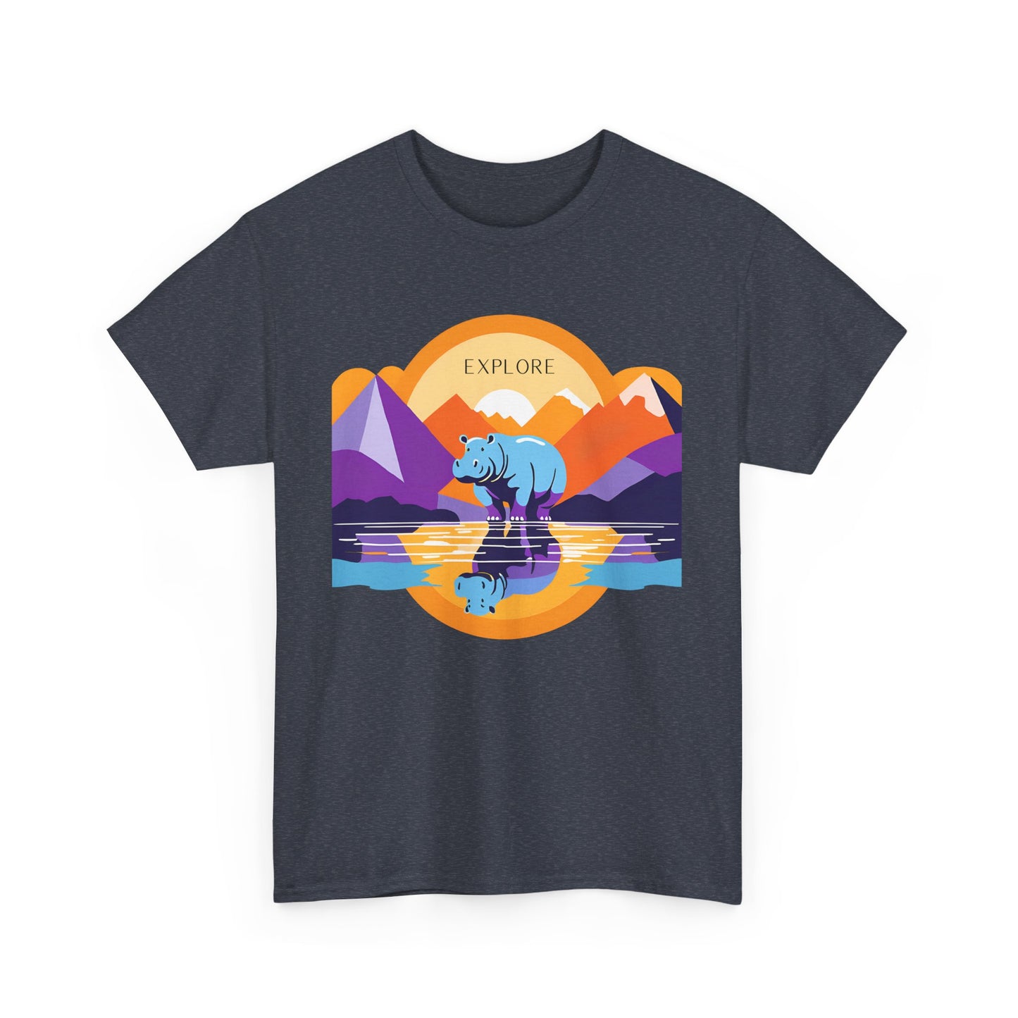 Exploring Hippo T-Shirt - Unisex Heavy Cotton Tee