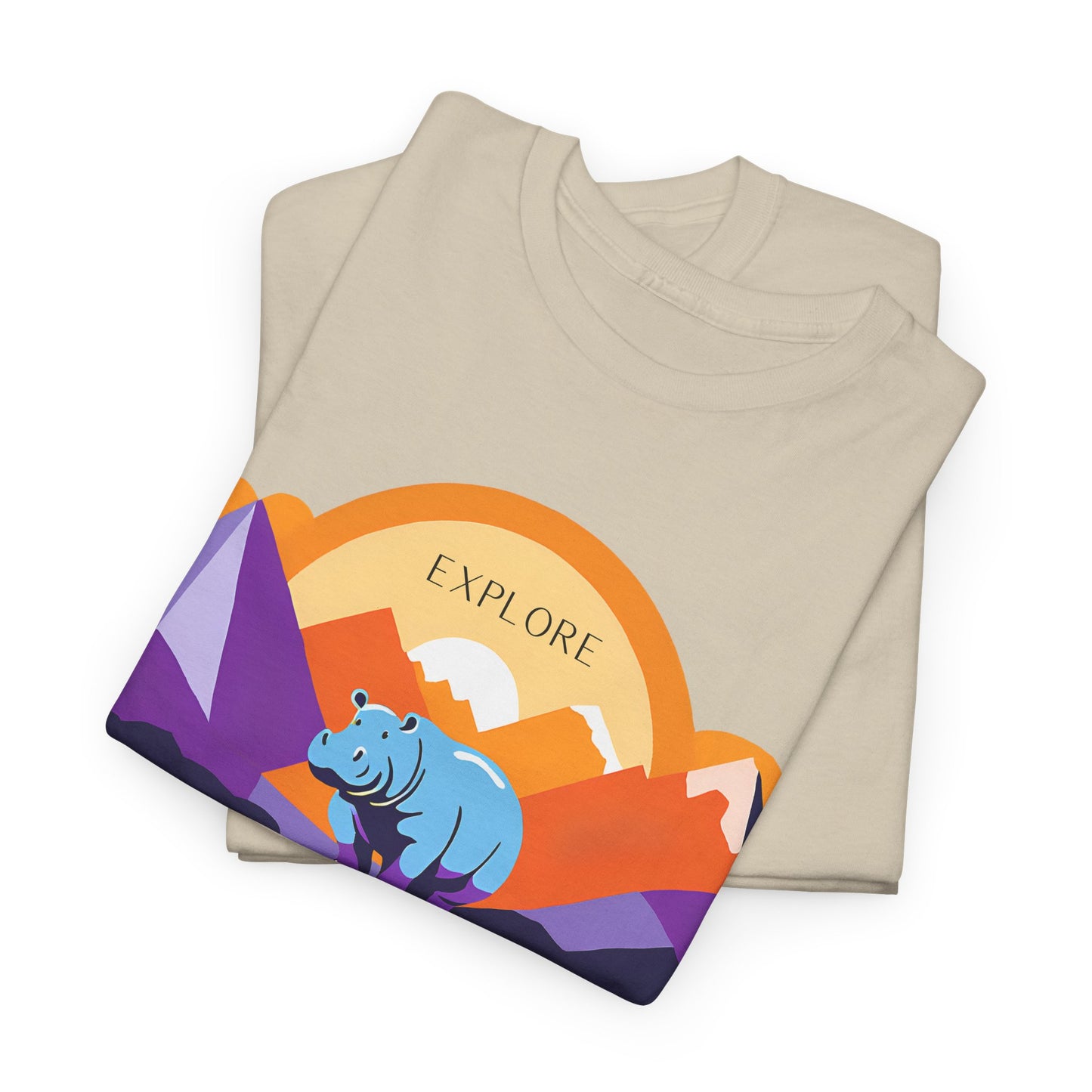 Exploring Hippo T-Shirt - Unisex Heavy Cotton Tee
