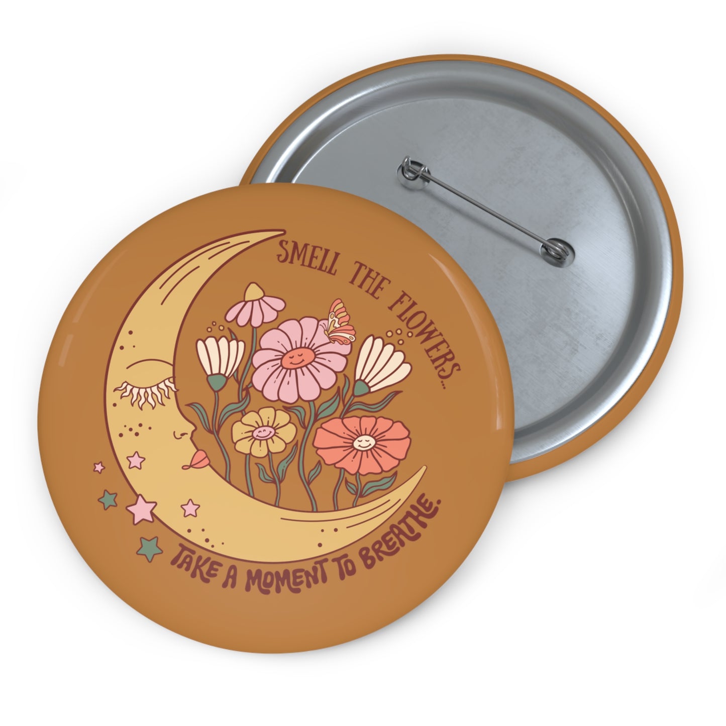 Just Breathe Classic Pin Buttons