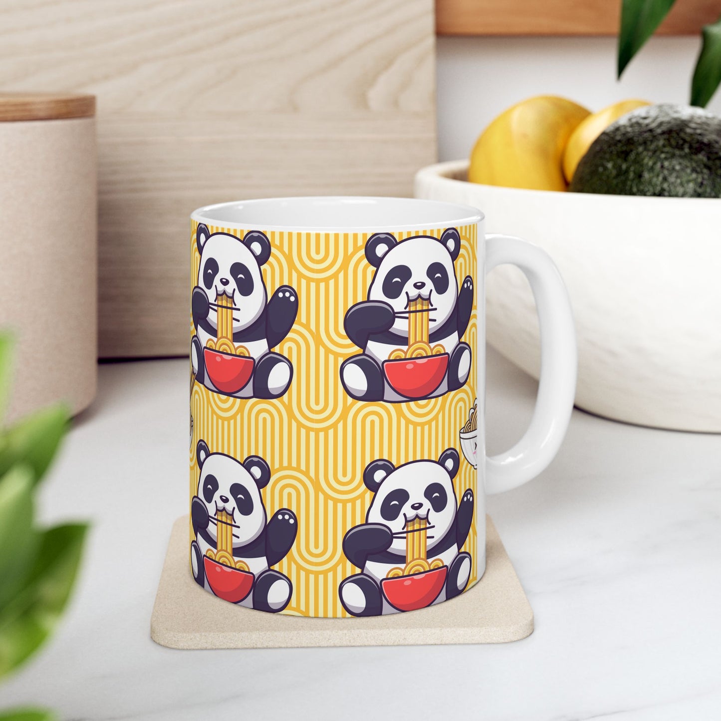 Cute Panda Ceramic Mug - Noodle Lover's Design - Perfect for Gifting