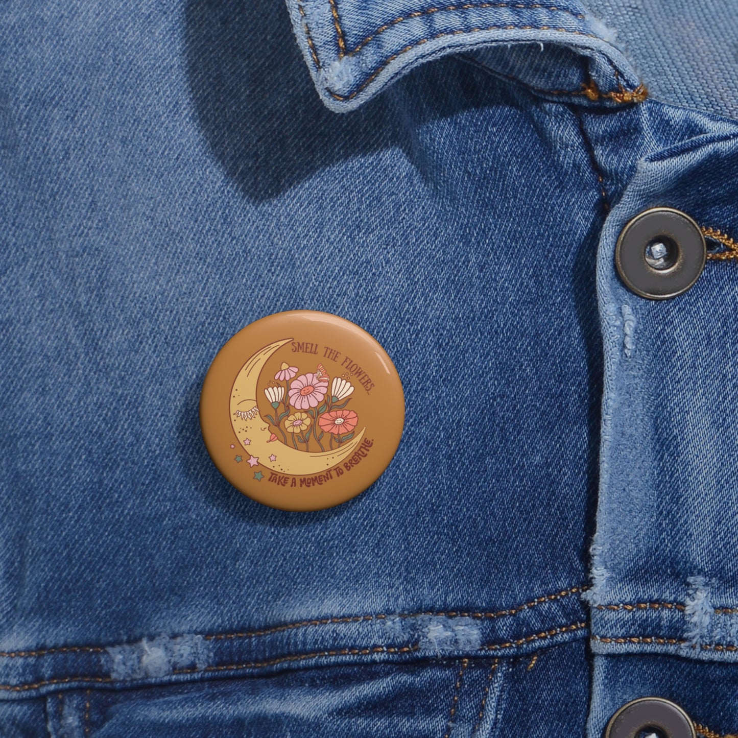 Just Breathe Classic Pin Buttons