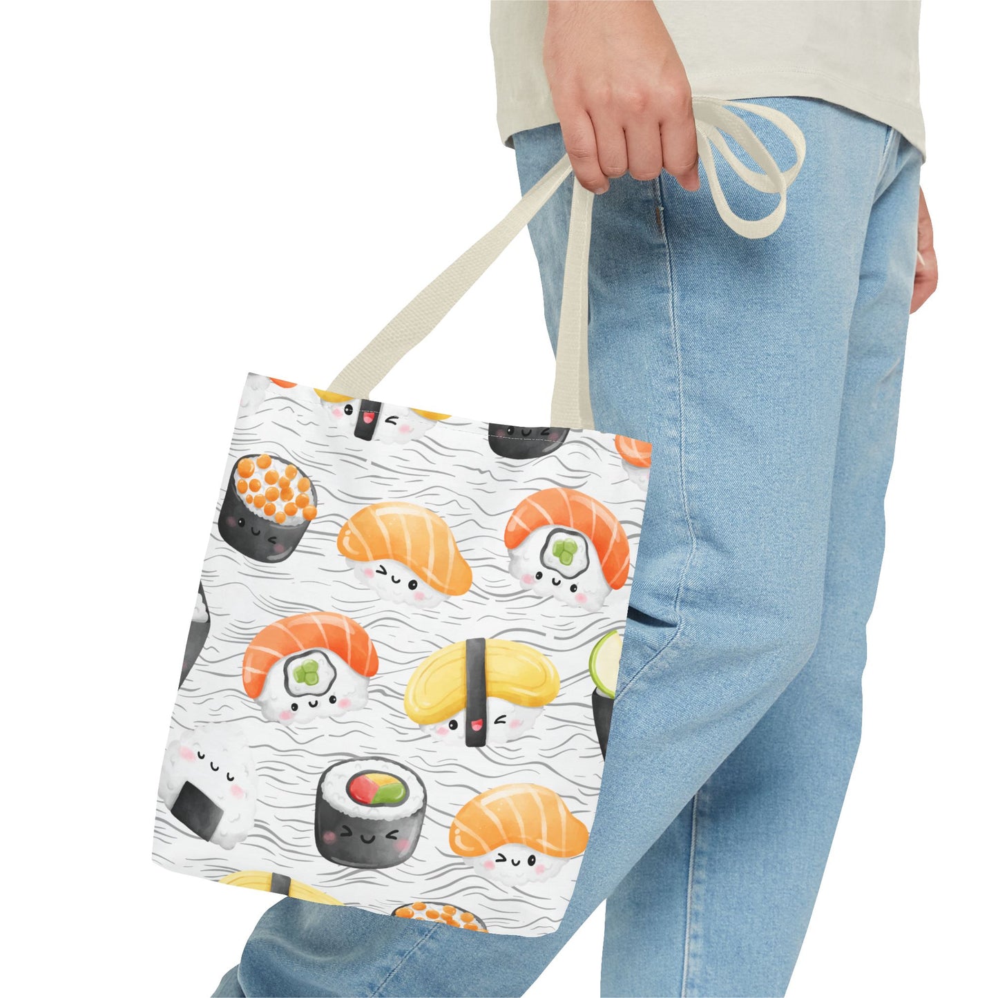 Cute Sushi Pattern Tote Bag - Perfect for Food Lovers