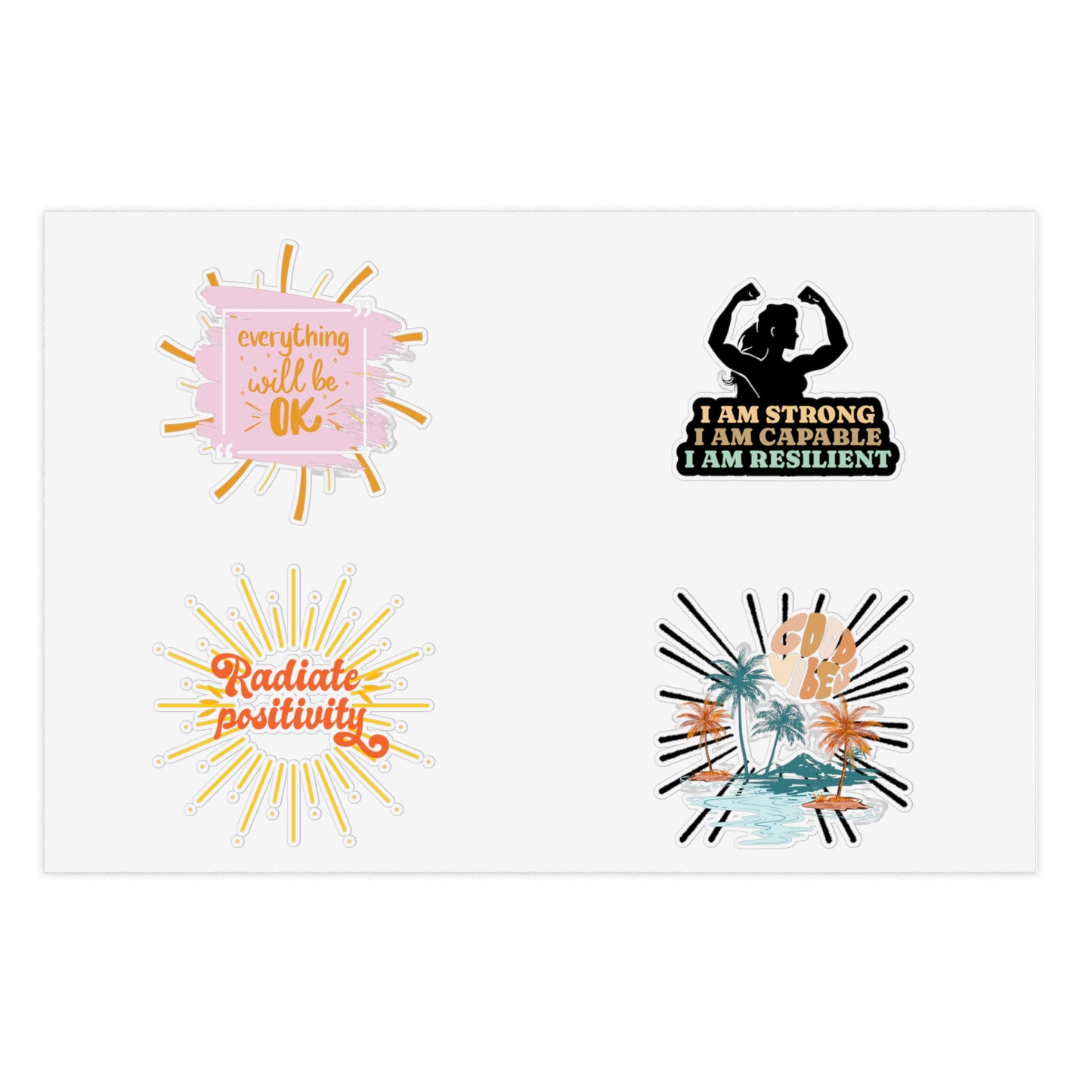speak positivity Sticker Sheet Bundle, 10pcs