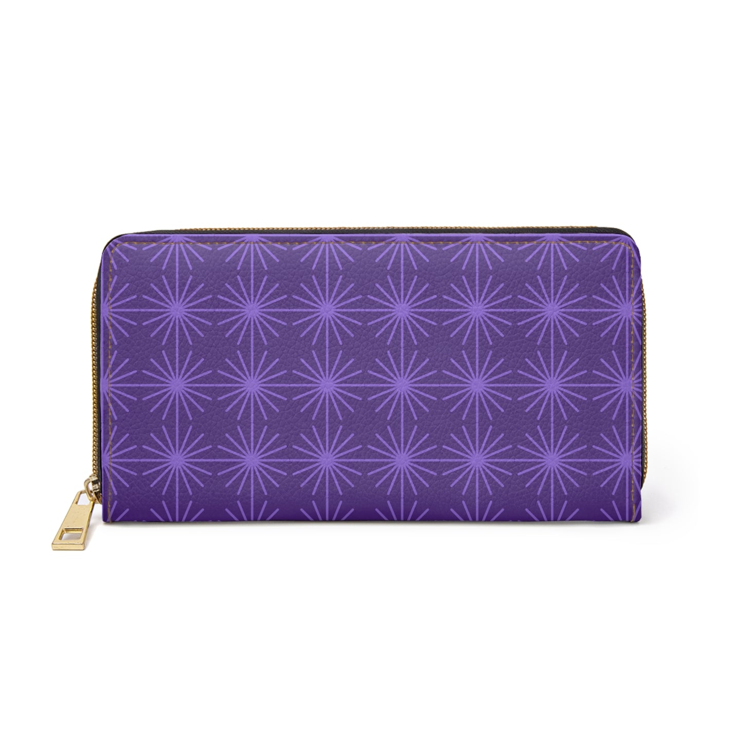 Purple Starburst Zipper Wallet - Stylish & Functional Accessory for Everyday Use