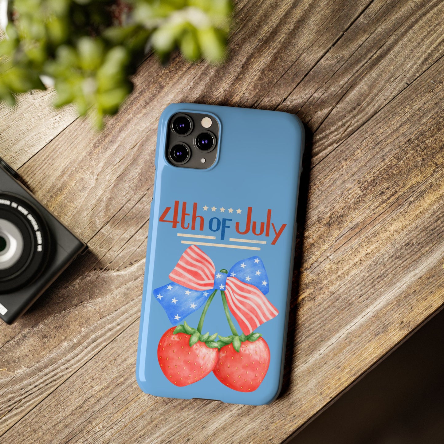 Patriotic Slim Phone Cases for 4th of July | Americana Accessories, Summer Gift, Holiday Celebration, Phone Protection