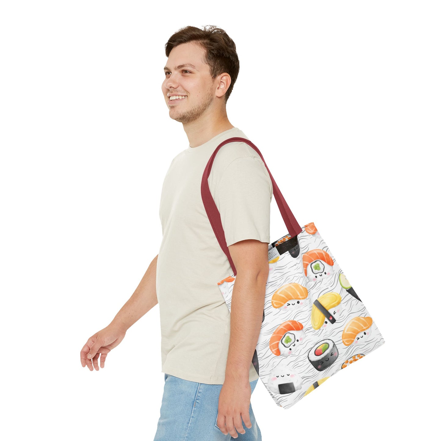 Cute Sushi Pattern Tote Bag - Perfect for Food Lovers