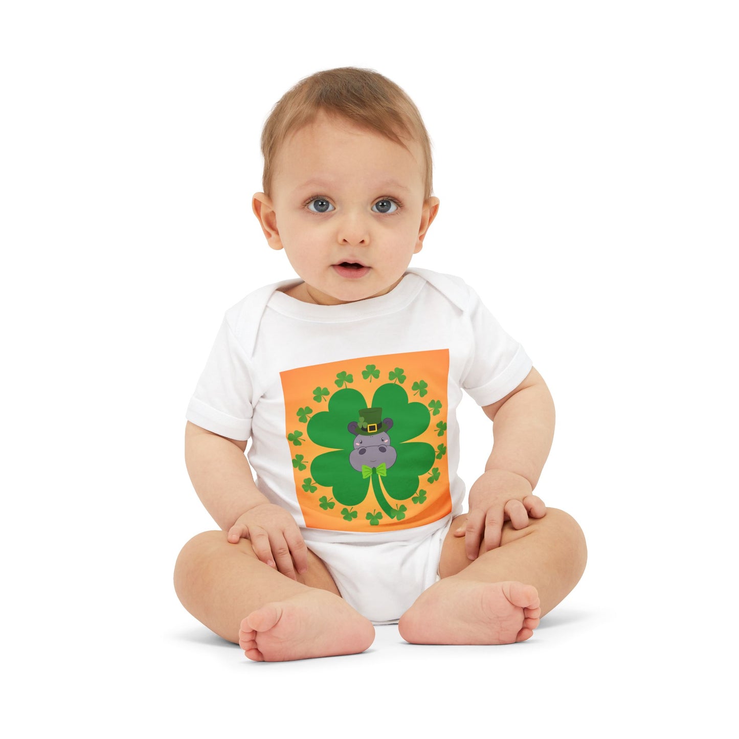 Infant Onesie - Pinch Proof Lucky Hippo
