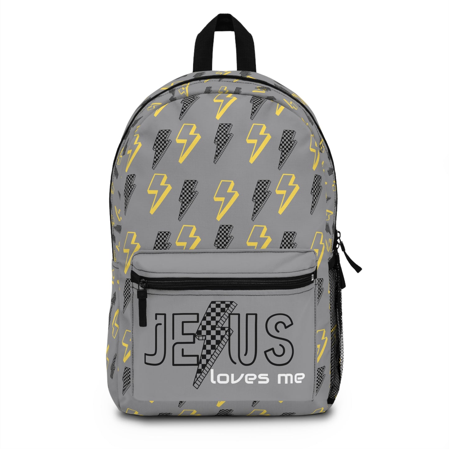 Lightning Bolt Backpack, Youth Backpack, Christian Backpack, Jesus Loves Me Bag, School Bag, Trendy Daypack